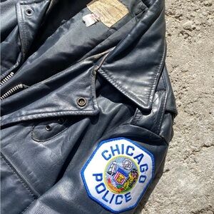 Chicago police leather jacket in size L